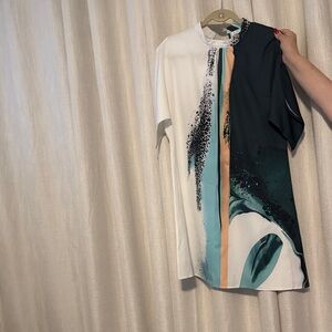 Source Unknown Multicolor Short Sleeve Dress
